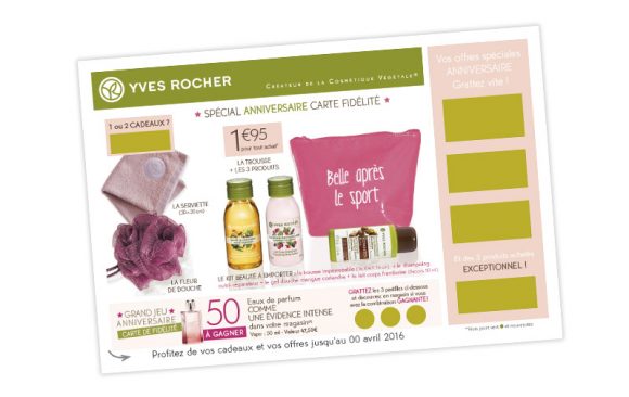 graphisme, conception, rédaction pour Yves Rocher