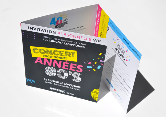 communication pour évènement années 80