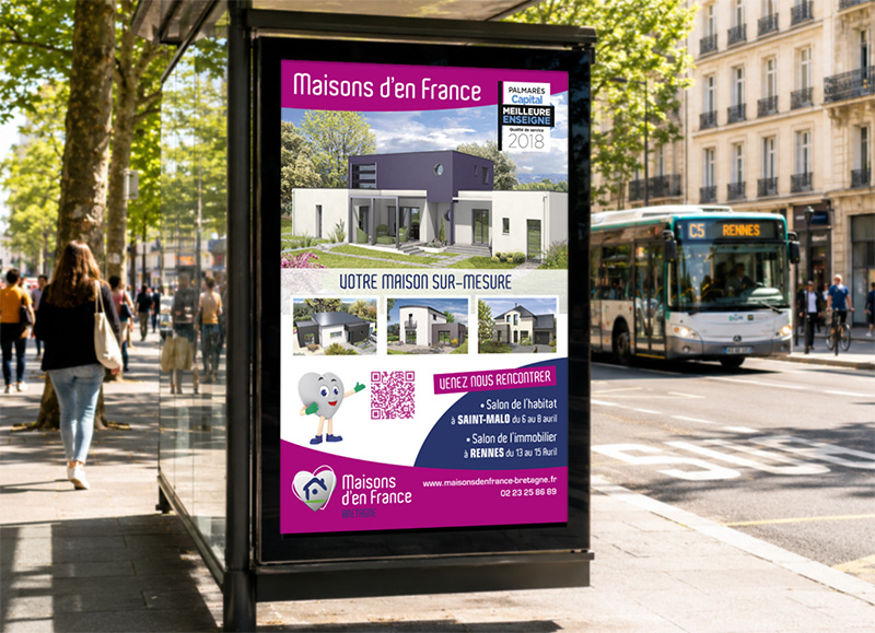 Création affiche abribus Rennes
